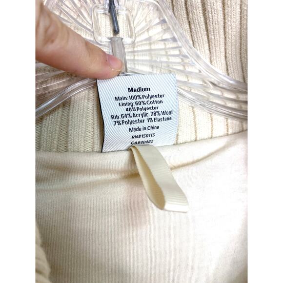 Varley Posey Sherpa Pullover Cozy Soft Jacket Sweater Sandshell Cream - Picture 13 of 13